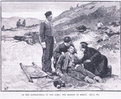 På slagmarken ved Alma 1854: Barmhjertighedens mission af Walter Paget